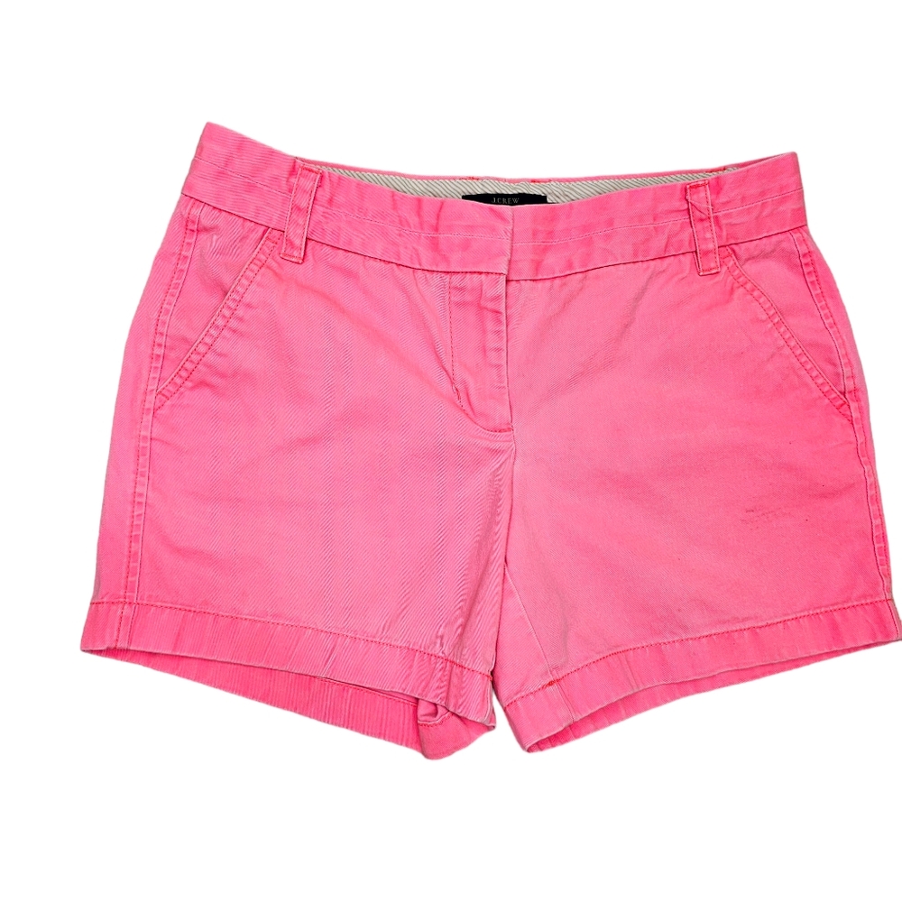 J. Crew Chino Shorts Cotton Hot Pink Women's Size 6